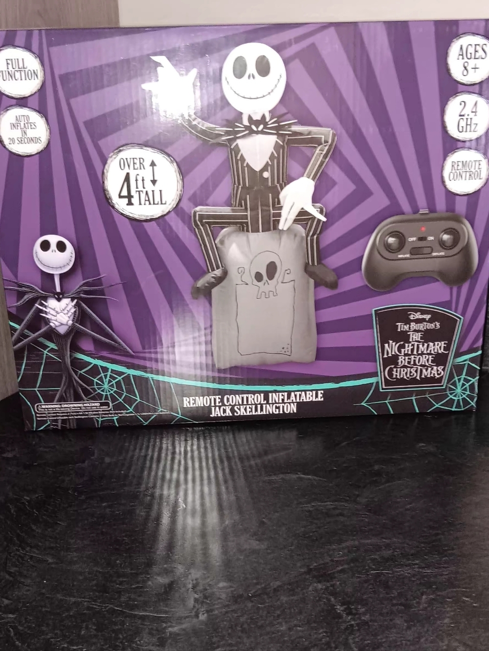The Nightmare Before Christmas Jack Skellington Inflatable - Purple/Black